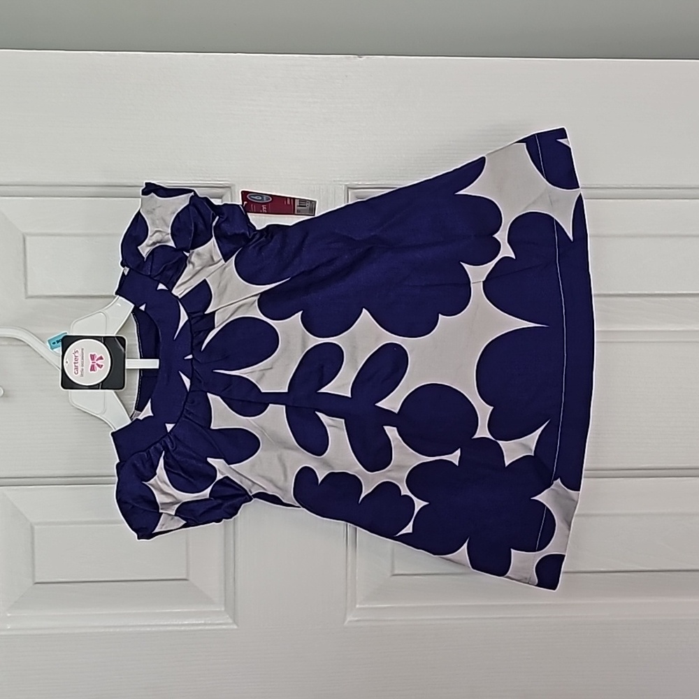 Carter's Blue and Gray Dress Baby Size 6M